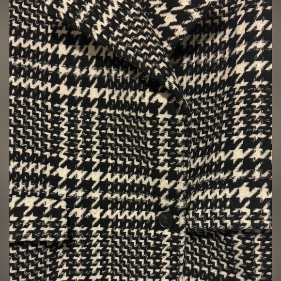 Avec Les Filles Houndstooth Plaid Oversized Woolblebd coat - size medium - Picture 3 of 5